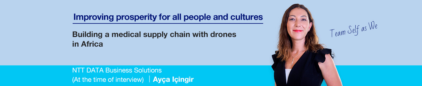 Improving prosperity for all people and cultures Building a medical supply chain with drones in Africa NTT DATA Business Solutions Ayça Içingir.