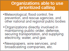Organizations able to use prioritized calling