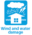 Wind and water damage