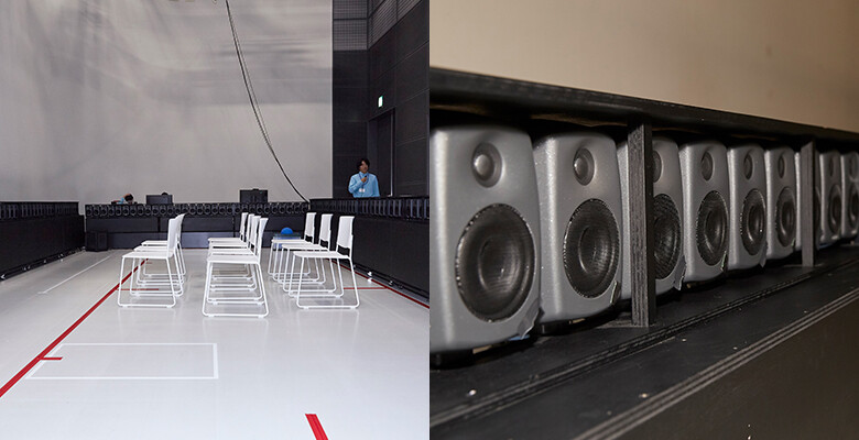 Image：Speakers laid out so as to surround the experiential space
