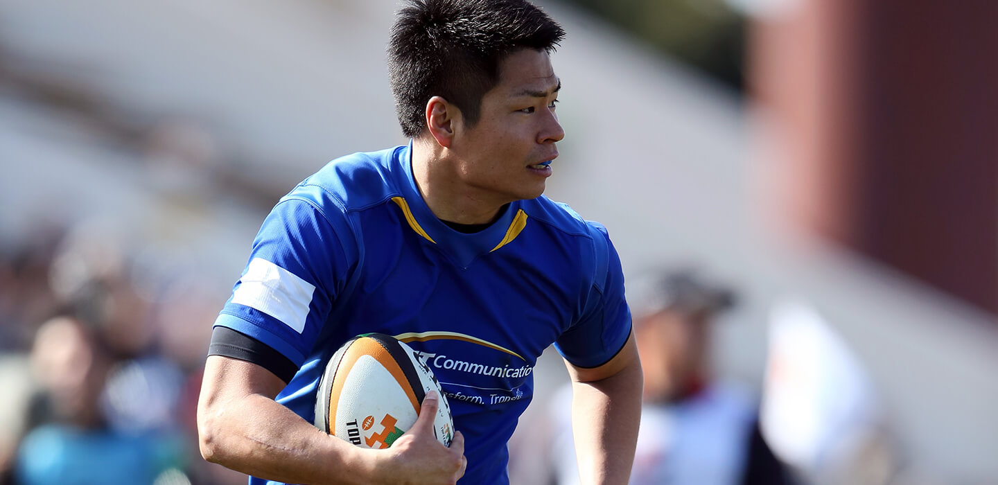 Image: Photograph of rugby footballer Kazushi HANO during a match.