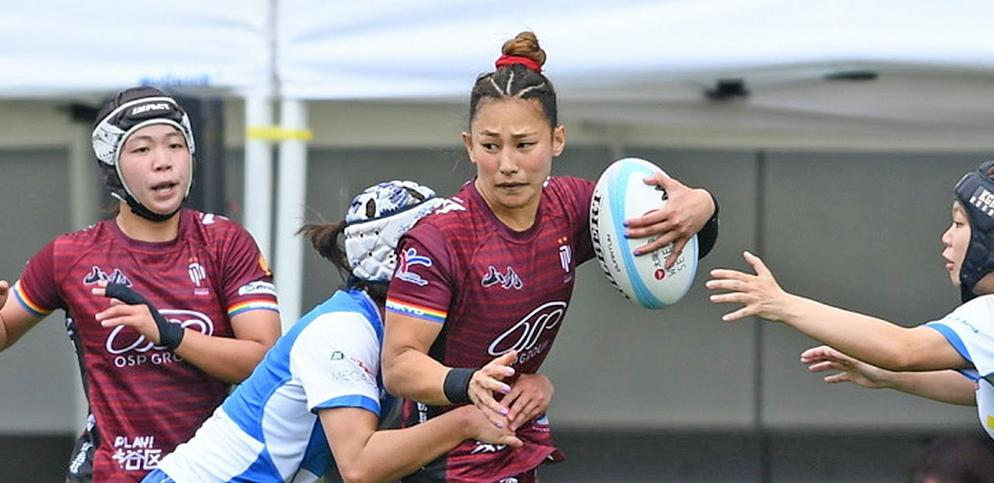 Image: Photograph of rugby footballer Misaki SUZUKI during a match.