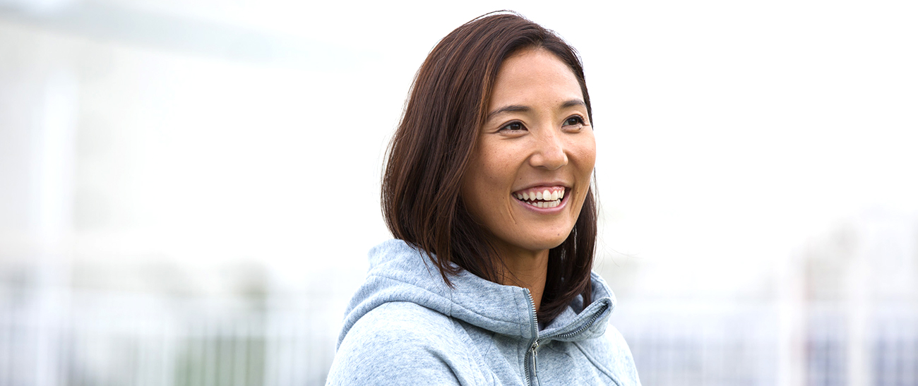 Image: Ms. AKIKO smiling during the interview