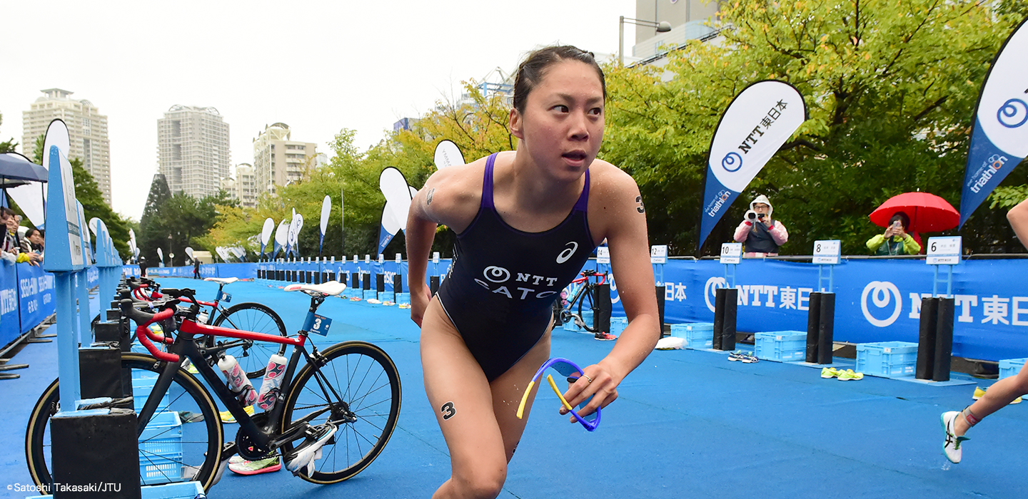 Image: Photograph of rugby footballer Yuka SATO during a match.