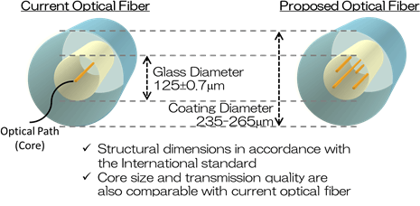 Figure 1   Features of the proposed multi-core fiber