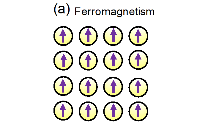 Fig. 4a: Schematic diagram of ferromagnetism.