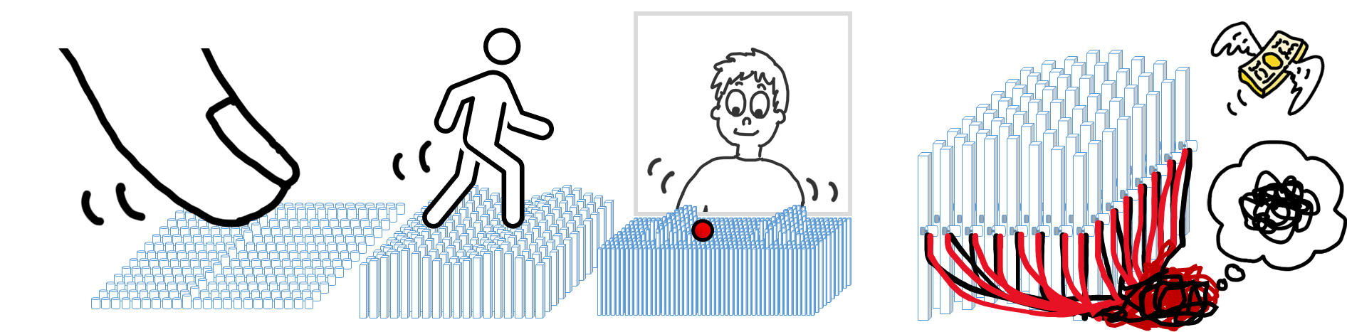 Figure 2. Pin-based shape-changing displays have explored the possibilities of physical interaction, but their construction has hitherto required significant resources and engineering knowledge.