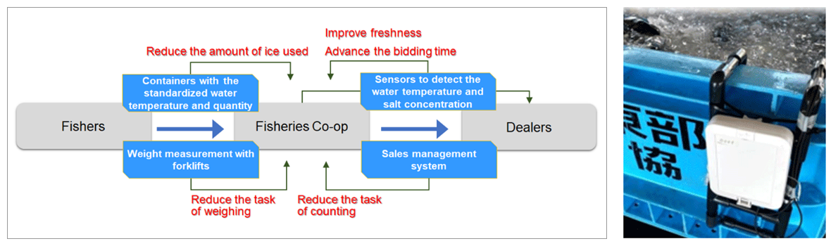 Figure 3. DX fishing operations using IoT