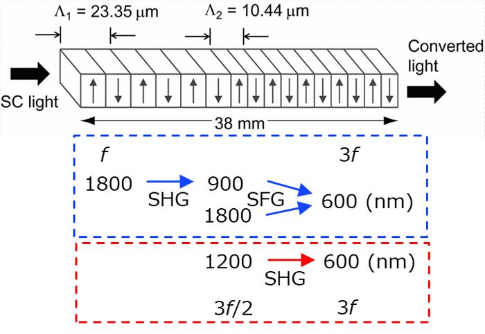 Figure 7 Dual-Pitch PPLN Waveguide