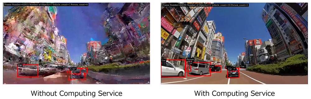 Display of AI analysis results from video transmission via network