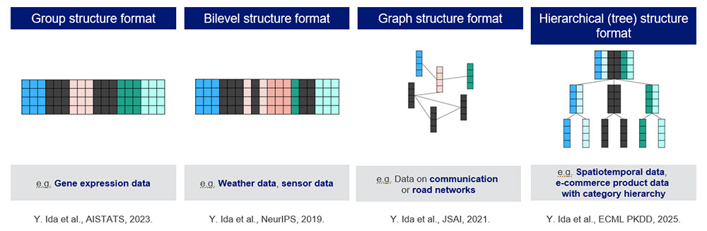 Figure 4 Illustration of the data structure formats supported by this technology with example data.