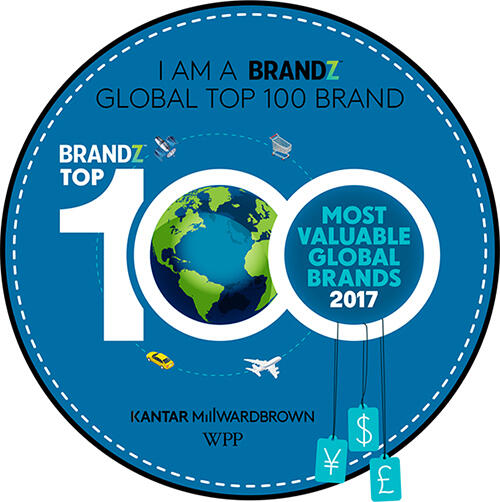 BrandZ Top100 Most Valuable Global Brands 2017 Badge