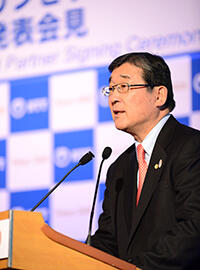 JPC President Mr. Yasushi Yamawaki delivers a speech