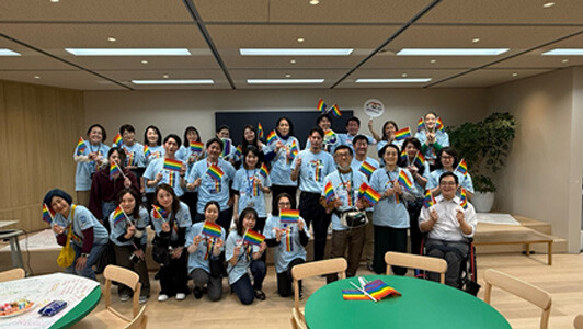 NTTグループ横断　LGBTQ当事者＆ALLY交流会　「TSUNAGU ALLYのバトン ～共生（ともにいきる）～」の様子