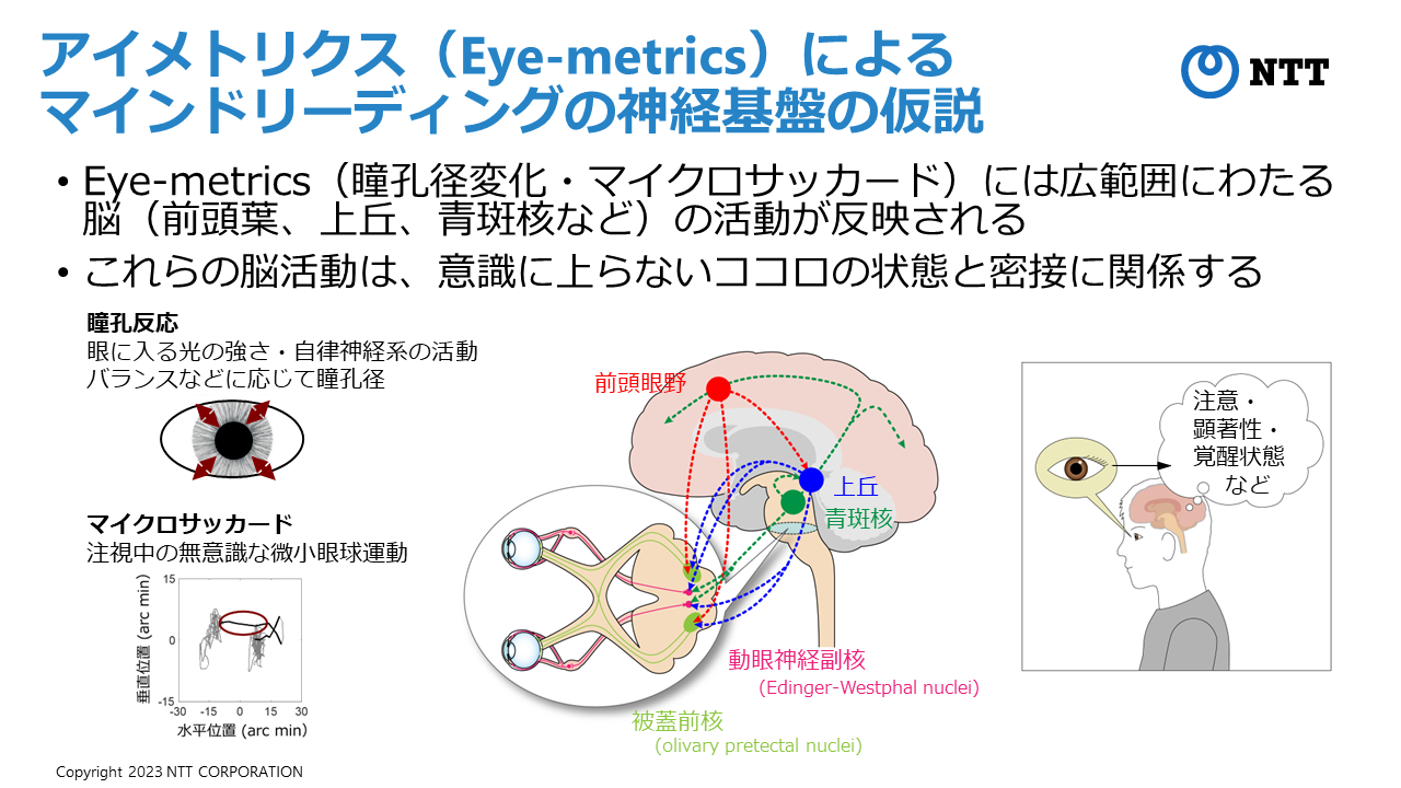 画像：3)実は隣の人の会話が気になっていることもわかってしまう？細かな目の動きから心の動きを読み取る瞳孔・眼球運動に基づくマインドリーディング