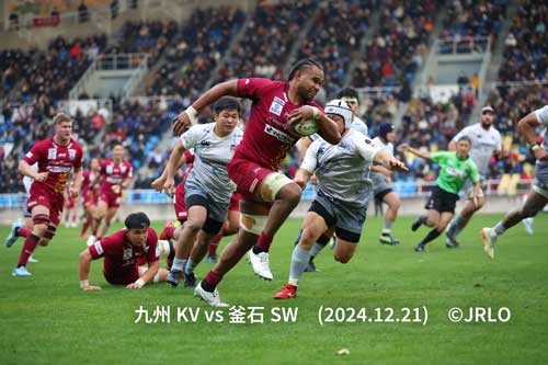 写真：九州 KV vs 釜石 SW (2024.12.21) ©JRLO