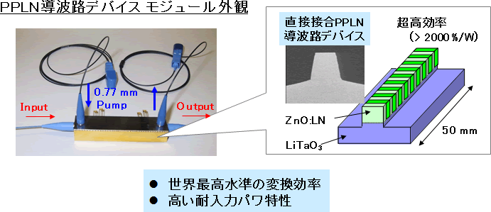 図4　高効率PPLN導波路デバイス技術