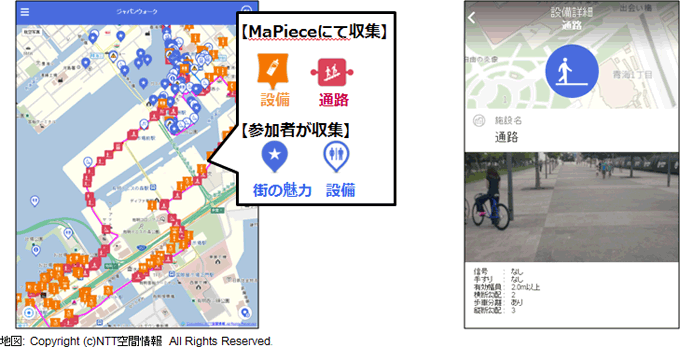 図5．ジャパンウォーク・ガイドの画面例