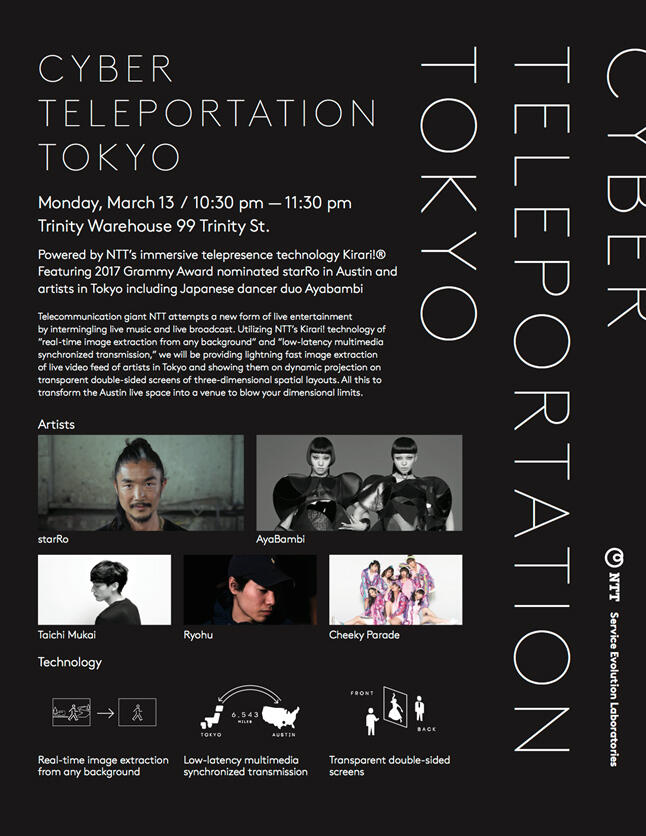 図1：CYBER TELEPORTATION TOKYO at SXSW のコンセプトイメージ