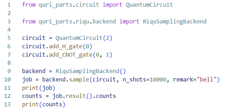 図4 QURI Partsによるプログラミング例