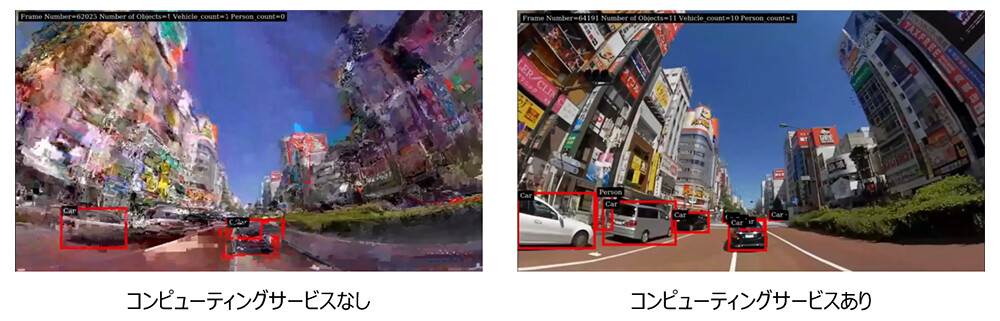 図4. ネットワークを介して映像を送信しAIで解析した結果の表示画面