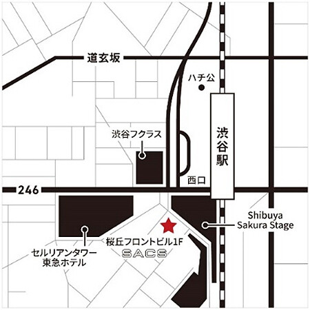 Shibuya Art Collection Store（SACS）の周辺地図