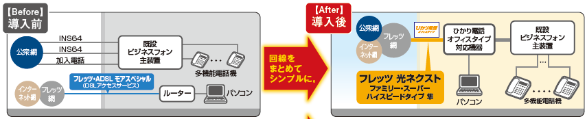 図1　ひかり電話オフィスタイプの概要