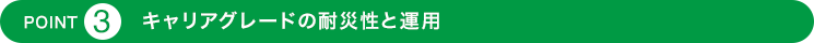 POINT3 キャリアグレードの耐災性と運用
